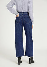 LUVAMIA Women's Barrel Style High Waist Jeans Regular Fit Slight Stretch with pocket