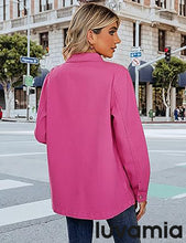 luvamia 2025 Jean Jackets for Women Fashion Oversized Button Down Denim Jacket Western Fall Shacket Jacket with Pockets