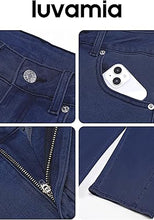 LUVAMIA Women's Barrel Style High Waist Jeans Regular Fit Slight Stretch with pocket