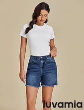 Luvamia Women's Casual Denim Walkshorts Summer Straight
