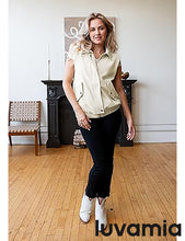 Women's Lapel Sleeveless Business Casual Moderate Cardigan With Pocket