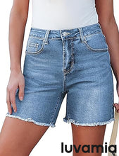 Luvamia Women's Casual Denim Walkshorts Summer Straight