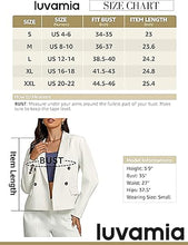 LUVAMIA Women Suit Jacket Double-Breasted Business Casual Long Sleeve Suiting Blazers