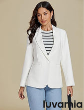 LUVAMIA Women's Classic Button Blazer Single Jacket Coat Long Sleeve