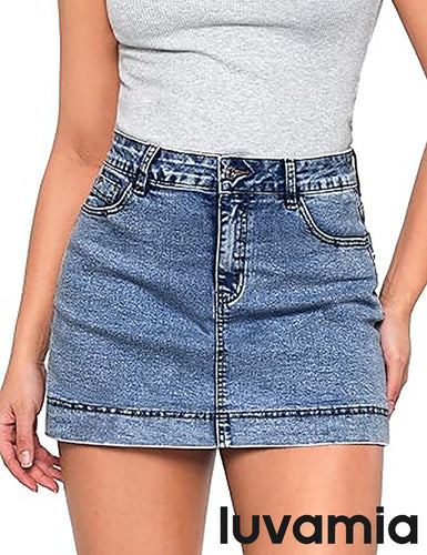 Women's Classic Shorts Skirt Jean Garment Denim Skort