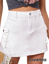 luvamia  Cargo Shorts for Women Casual Summer Skorts Skirts High Waisted Mini Short Skort with Pockets Y2K