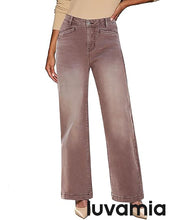 LUVAMIA Women's Wide-leg Jeans High Waist Fashion Jeans Trousers Jeans Versatile Commuter Style