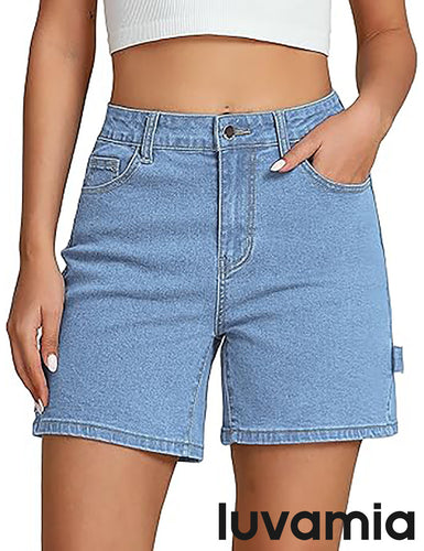 LUVAMIA Active Comfy Elastic Relaxed Fit Lounge Unlined Women Walkshorts