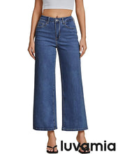 LUVAMIA Women's 5-Pocket Denim High Waist Retro Wide Leg Jean Styles