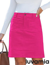 luvamia Corduroy Skirts for Women High Waisted Trendy Fall Elastic Waist Casual Stretchy Short Skirts with Patch Pockets