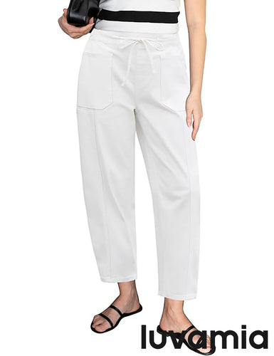 LUVAMIA Women's Loose High Rise and  All Season Cropped Fashion Denim