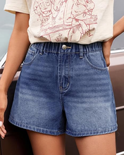 luvamia FleXclusive Jean Shorts for Women High Waisted Baggy Wide Leg Elastic Waist Mom Denim Shorts 4" Inseam Casual Summer Jorts