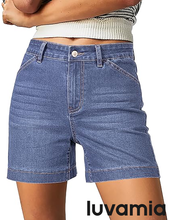luvamia FleXclusive Jean Shorts for Women High Waisted Trendy Stretchy Denim Shorts 5 Inch Inseam Summer Casual Jorts with Pockets