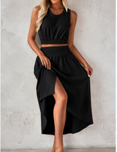 LUVAMIA Women Business Elegant Skirt High-Waist Matching Short Crop Top