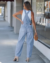 luvamia FleXclusive Denim Overalls for Women Barrel Leg Baggy Loose Fit Bib Stretchy Jean Jumpsuit Adjustable Strap Casual Overall