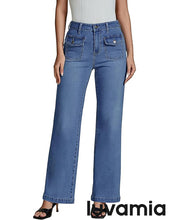 LUVAMIA High Waisted Slim Wide Leg Women Regular fit Full Length