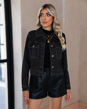 luvamia 2023 Jean Jackets for Women Fashion Cropped Denim Trucker Jacket Stretchy Utility Shacket Jacket with Pockets
