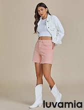 Luvamia Women's Casual Denim Walkshorts Summer Straight
