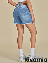 Luvamia Women's Casual Denim Walkshorts Summer Straight