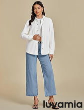 LUVAMIA Women's Relaxed Fit  Denim Slim Regular Pocket Jean Jacket Coat