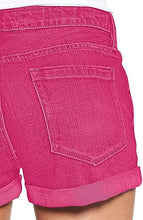 luvamia Women's Casual Ripped Denim Shorts Mid Rise Stretch Folded Hem Short Jeans