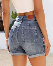 luvamia FleXclusive Jean Shorts for Women High Waisted Cuffed Stretchy Denim Shorts