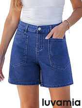 luvamia FleXclusive Jean Shorts Womens High Waisted Trendy Stretchy Denim Shorts Casual Summer Jorts with Pockets Concert Outfits