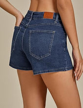 LUVAMIA Women's Comfort High Waisted Mega Stretchable Jean Shorts