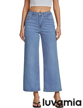 LUVAMIA Women's 5-Pocket Denim High Waist Retro Wide Leg Jean Styles