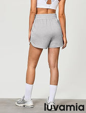 LUVAMIA Women's Brief High-Waisted Elastic-Waist Athletic Wide-Leg Shorts