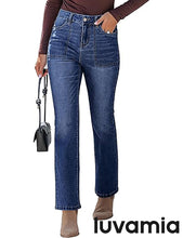 luvamia Bootcut Jeans for Women Trendy High Waisted Classic Boot Cut Stretchy Denim Pants Patch Pocket Trouser Jeans