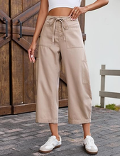 luvamia FleXclusive Barrel Jeans for Women Trendy Wide Leg High Rise Baggy Pull On Elastic Waist Button Fly Drawstring Denim Pants