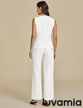 LUVAMIA Women's 2 Piece  Suiting Business Casual Pantsuits Outfit