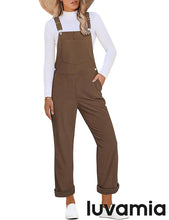 luvamia Corduroy Overalls for Women Loose Fit Baggy Straight Casual Adjustable Straps Bib Jumpsuit Overalls with Pockets