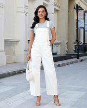 luvamia FleXclusive Denim Overalls for Women Barrel Leg Baggy Loose Fit Bib Stretchy Jean Jumpsuit Adjustable Strap Casual Overall