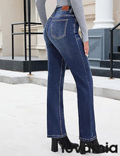 luvamia Bootcut Jeans for Women Trendy High Waisted Classic Boot Cut Stretchy Denim Pants Patch Pocket Trouser Jeans