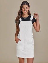 luvamia Women's Casual Straps Denim Overall Pinafore Dress with Pocket