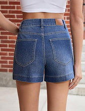 luvamia FleXclusive Jean Shorts for Women High Waisted Mid Thigh Mom Stretch Denim Shorts Casual Summer Jorts Country Concert Outfit