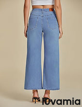 LUVAMIA Women's 5-Pocket Denim High Waist Retro Wide Leg Jean Styles