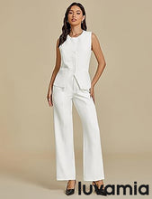 LUVAMIA Women's 2 Piece  Suiting Business Casual Pantsuits Outfit