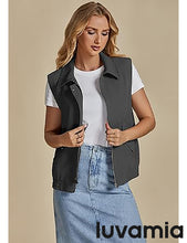 Women's Lapel Sleeveless Business Casual Moderate Cardigan With Pocket