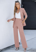 luvamia 2 Piece Outfits for Women Dressy Blazer Jackets High Waisted Straight Leg Pants Suits Set Business Casual Office