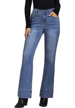 Women's High Waist Regular Fit Slight Stretch Flare Jeans Bell Bottoms