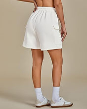 LUVAMIA Women's Wide Leg Lounge Shorts Elastic Waist Drawstring Sport Brief Casual Comfy Cozy Shorts