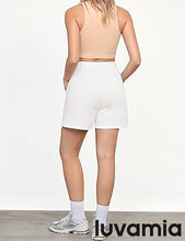 LUVAMIA Women's High Waist Elastic Waistband Shorts Regular Comfort Silhouette
