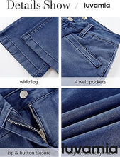 LUVAMIA Women's Wide-leg Jeans High Waist Fashion Jeans Trousers Jeans Versatile Commuter Style