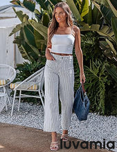 luvamia Stripe High Waist Wide Leg Jeans for Women