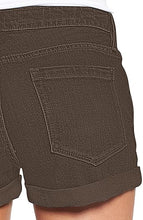 luvamia Women's Casual Ripped Denim Shorts Mid Rise Stretch Folded Hem Short Jeans