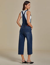 LUVAMIA Women Sleeveless Adjustable Strap One Piece Casual Denim Harem Overall