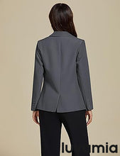 LUVAMIA Women's Classic Button Blazer Single Jacket Coat Long Sleeve